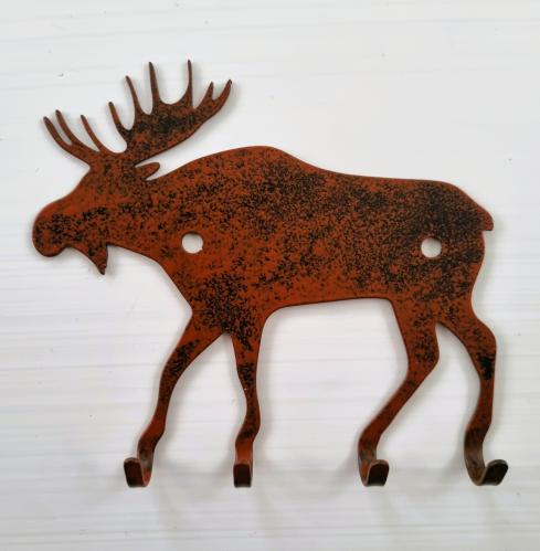 Krok - Elg - brun - Metall - 14 x 13 cm - www.frokenfraken.se