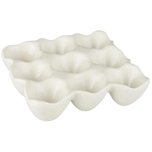 Eggholder - Hvit - 9 egg - 14,5 cm - www.frokenfraken.se