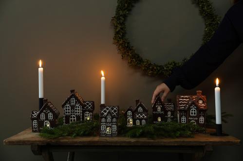 Lyslykt - Hus - Pepperkakehus - Nr 3 - www.frokenfraken.se
