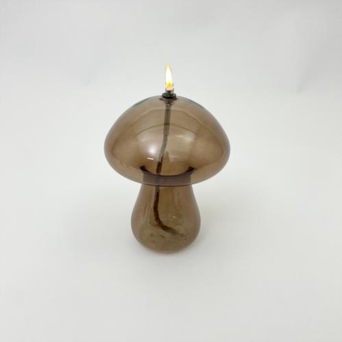 Oljelampe X – Soppformet – Brun – Ø14 x 18 cm - www.frokenfraken.se