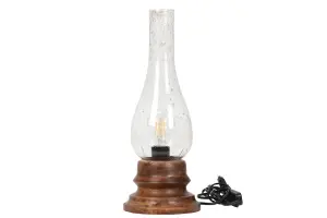 Lampe - Parafinlampe med strøm - Mangotre - 41,5 cm - www.frokenfraken.se