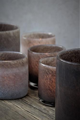 Lyslykt - Lumiere Coffee Frost - 8,5 x 8 cm - Bidra til Barncancerfonden - www.frokenfraken.se
