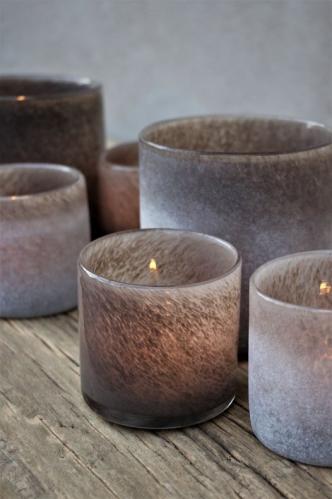 Lyslykt - Lumiere Coffee Frost - 8,5 x 8 cm - Bidra til Barncancerfonden - www.frokenfraken.se