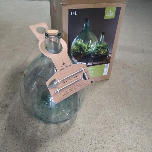 Glasflaske XL - Damejeanne - 15 liter - 45 cm - www.frokenfraken.se