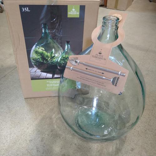 Glasflaska XXL - Damejeanne - 35 liter - 55 cm - www.frokenfraken.se
