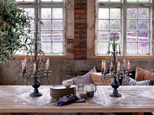 Fransk lysestake med prismer – 70 cm - www.frokenfraken.se