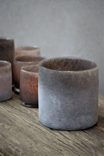 Lyslykt - Lumiere Coffee Frost - 8,5 x 8 cm - Bidra til Barncancerfonden - www.frokenfraken.se