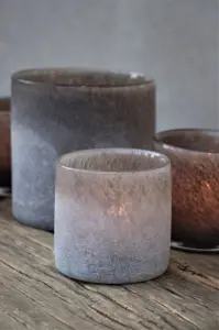 Lyslykt - Lumiere Coffee Frost - 8,5 x 8 cm - Bidra til Barncancerfonden - www.frokenfraken.se