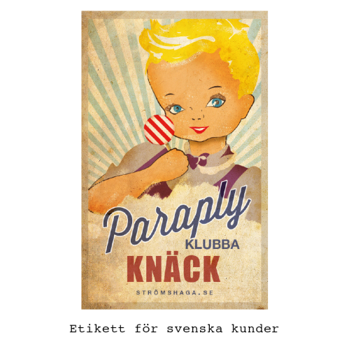 Klubba Gammaldags - Knäck - Paraplyklubba - www.frokenfraken.se