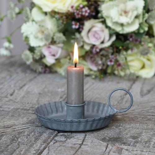 Lysstake - Kammerlysstake - Antikk sink - 5 x 10 x 12 cm - www.frokenfraken.se
