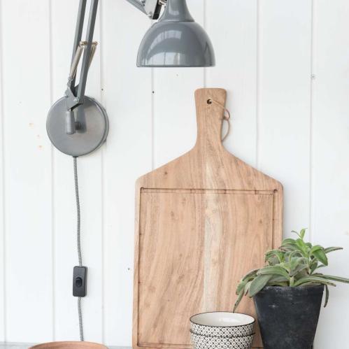 Vegg lampe - Arkitekt - Svart med tekstilledning - www.frokenfraken.se
