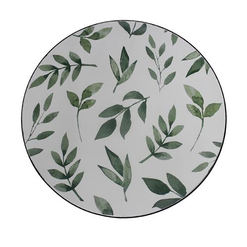 Hagebord - Keramikk - Blad - Jern - Ø60 x 72 cm - www.frokenfraken.se