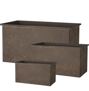 Krukker - Rektangulær Rust - 3 størrelser - www.frokenfraken.se