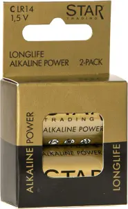 Batteri – 2-pack – C 1,5V – Longlife - www.frokenfraken.se