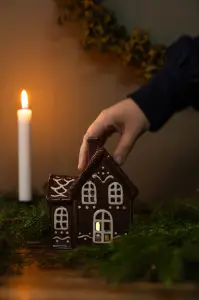 Lyslykt - Hus - Pepperkakehus - Nr 2 - www.frokenfraken.se