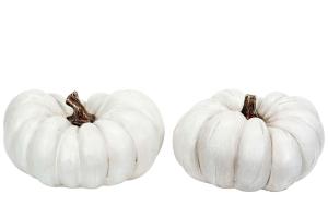 Pumpa - Vit - Dekorasjon - 1stk - 20 cm - www.frokenfraken.se