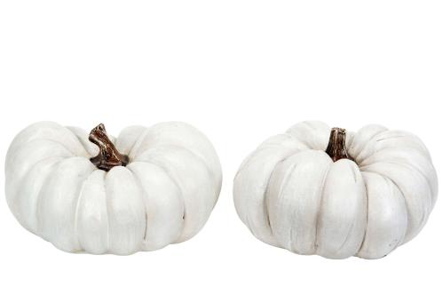 Pumpa - Vit - Dekorasjon - 1stk - 20 cm - www.frokenfraken.se