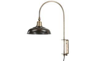 Vegglampe - Brun Antikk - 20 x 24/48 cm - www.frokenfraken.se