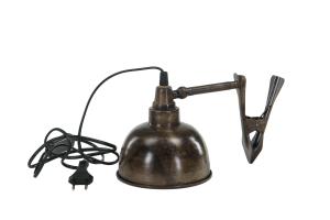 Lampe - Klemmespot Brun - Industriell stil - 15 x 15 cm - www.frokenfraken.se