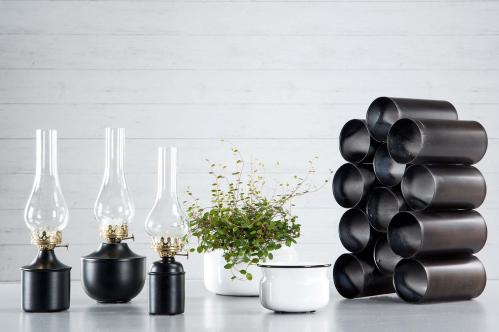 Vinstativ - Metall - Svart - 12 flasker - 40 x 24 cm - www.frokenfraken.se