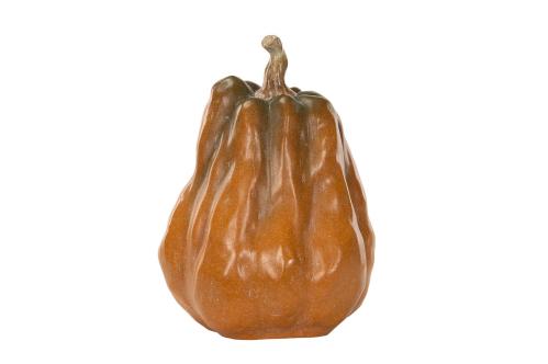 Pumpa - Orange - Avlång dekorasjon - 18,5 x 16,5 x 24,5 cm - www.frokenfraken.se