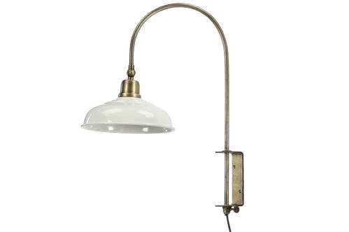 Vegglampe - Emalje Shell - 20 x 24/48 cm - www.frokenfraken.se