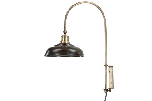 Vegglampe - Brun Antikk - 20 x 24/48 cm - www.frokenfraken.se
