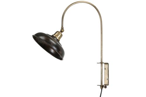 Vegglampe - Brun Antikk - 20 x 24/48 cm - www.frokenfraken.se
