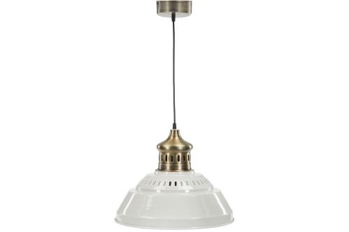 Taklampe - Emalje - Hvit/Messing - 42 cm - www.frokenfraken.se
