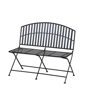 Trädgårdssoffa - Järn - Svart - 105 x 54 x 92 cm - www.frokenfraken.se