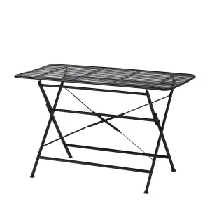 Trädgårdsbord - Järn - Svart - 120 x 63 x 75 cm - www.frokenfraken.se