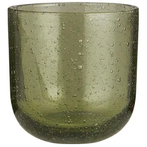 Drinker glass - Vercelli - grønn med bobler - 8 x 8,5 cm - www.frokenfraken.se