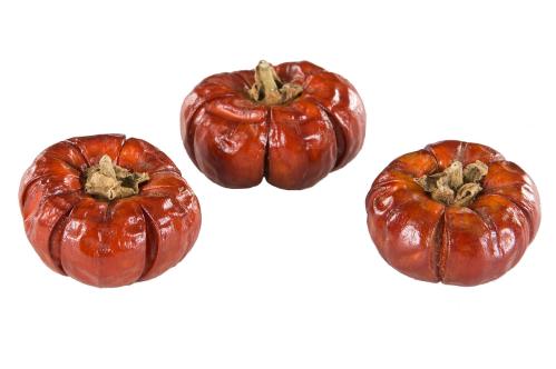 Mini gresskar - Mørk oransje - Dekorasjon - 250g/ca 40 stk - www.frokenfraken.se