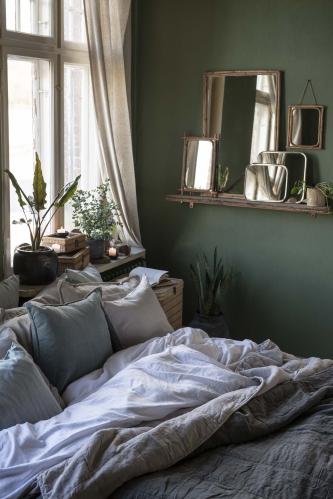 Spegel med Bambukant - 20,5 X 1,5 X 26,5 CM - www.frokenfraken.se