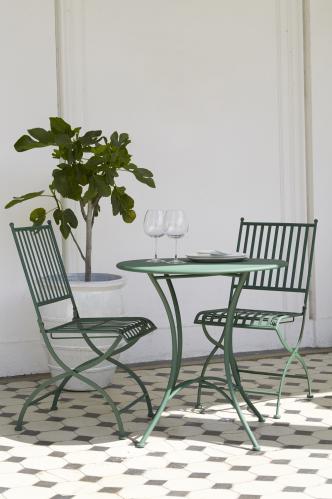 Trædgårdsstol - Stol - 2-pack - Jærn - Grønn - 41 x 52 x 88 cm - www.frokenfraken.se