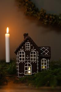 Lyslykt - Hus - Pepperkakehus - Nr 5 - www.frokenfraken.se