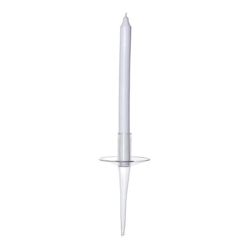 Lys holder - Klar - 20 cm - www.frokenfraken.se