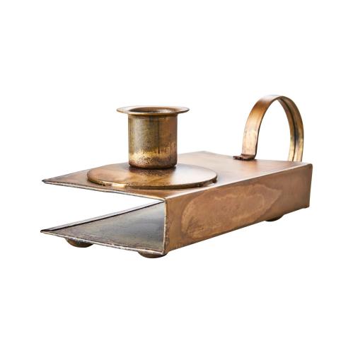 Lysstake - Tennboksbeholder - Messingfarget - 18 x 7 x 6 cm - www.frokenfraken.se