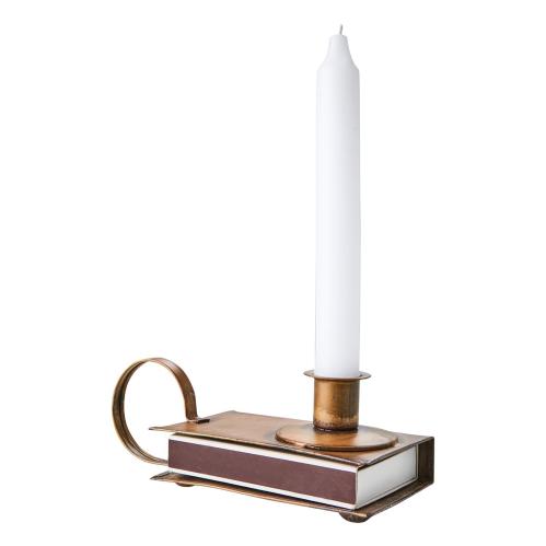 Lysstake - Tennboksbeholder - Messingfarget - 18 x 7 x 6 cm - www.frokenfraken.se