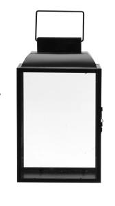 Lyslykter – Matt svart – Liten – 35 cm - www.frokenfraken.se