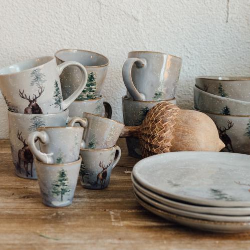 Kopp - Hjort/Vinter - 10 x 10 cm - www.frokenfraken.se