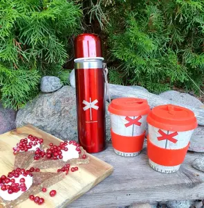 Termos - Ledkryss - Rød - 500 ml - www.frokenfraken.se