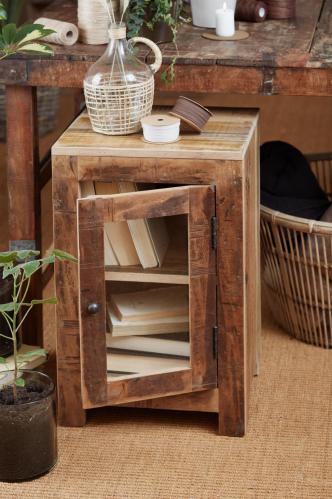 Sidobord - Skåp med glasdørr - Wood - 62 cm - www.frokenfraken.se