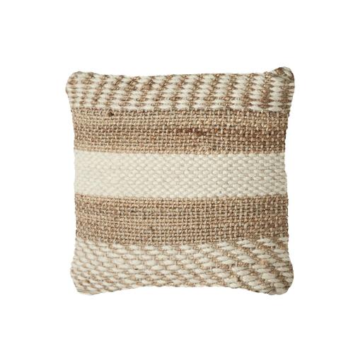 Kudde - Hvit/Natur - 45 x 45 cm - www.frokenfraken.se