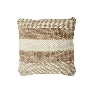 Kudde - Hvit/Natur - 45 x 45 cm - www.frokenfraken.se