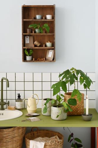 Vegghylle med 12 rom - Tre - 61 x 36 cm - www.frokenfraken.se