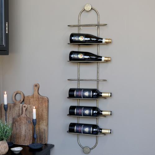 Vinhylle for vegg – Jern – 109 x 29 x 9 cm - www.frokenfraken.se