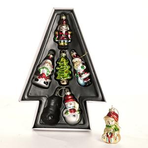 Julekuler – Figurer – Glass - 6 stk – 8 cm - www.frokenfraken.se