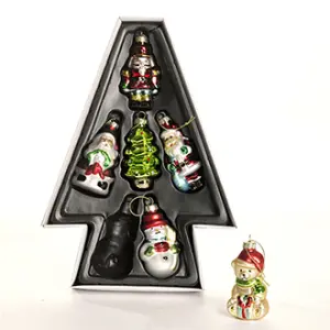 Julekuler – Figurer – Glass - 6 stk – 8 cm - www.frokenfraken.se