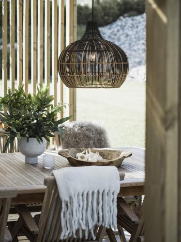 Taklampe - Martha - Natur/svart 38,5cm - www.frokenfraken.se
